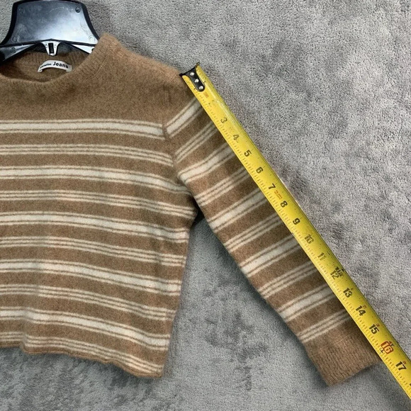 Reformation Cashmere Boyfriend Striped Brown, Size Medium - Picture 5 of 10